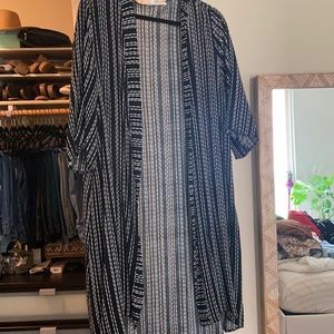 Black and white kimono